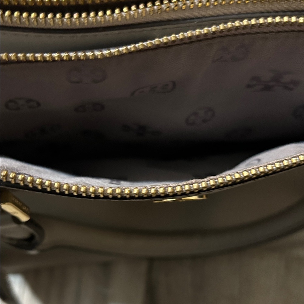 Tory Burch Taupe Leather Satchel - Picture 3 of 9
